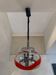 Suspension vintage en verre Murano / lustre avec accent orange