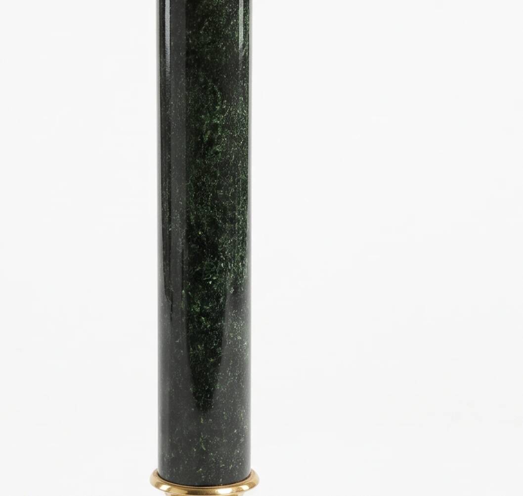 Deschuytener table lamp ref. 5308 green and gold, art deco