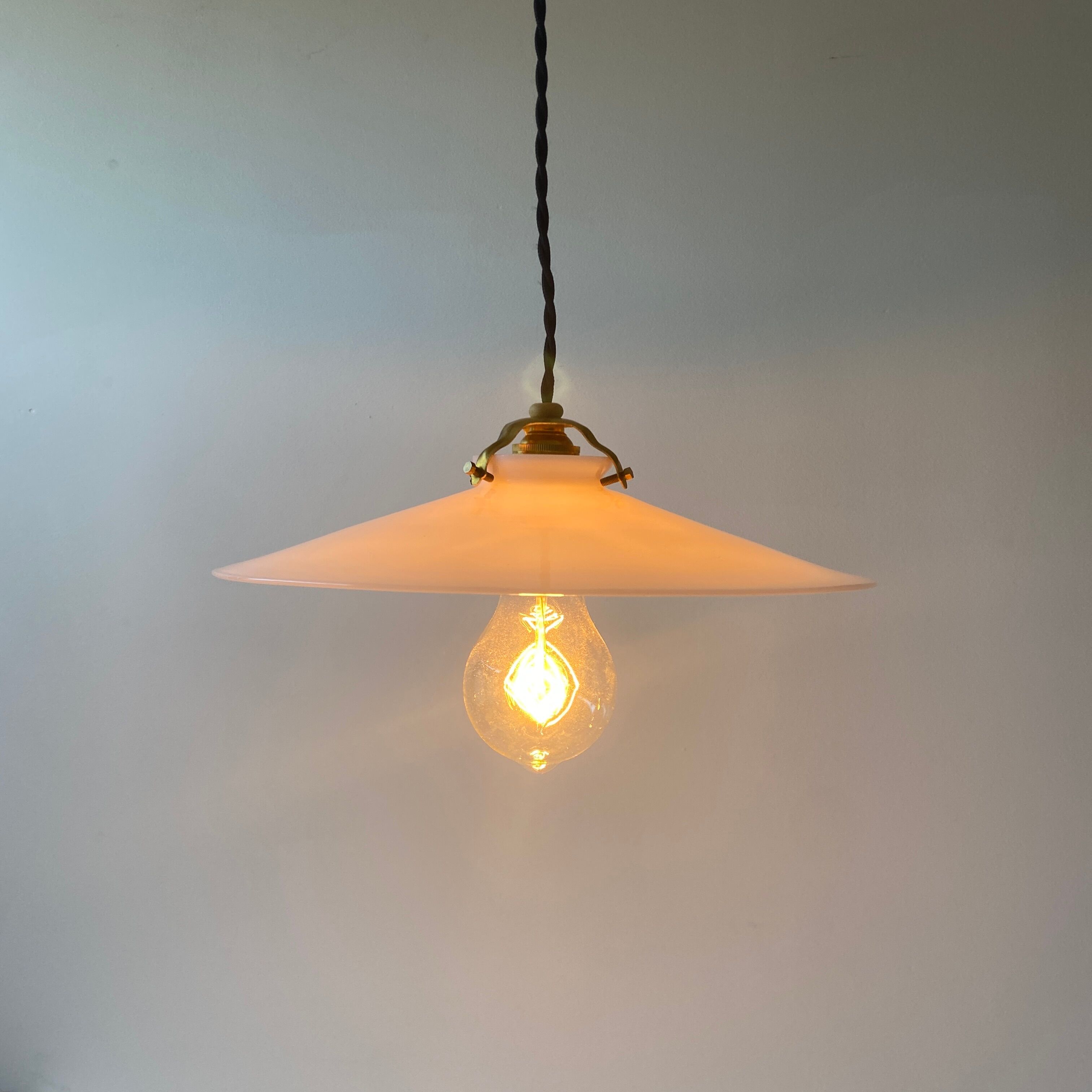 Vintage opaline pendant lamp