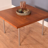Table basse chromée Hans J Wegner teck restauré & palissandre  Andreas Tuck