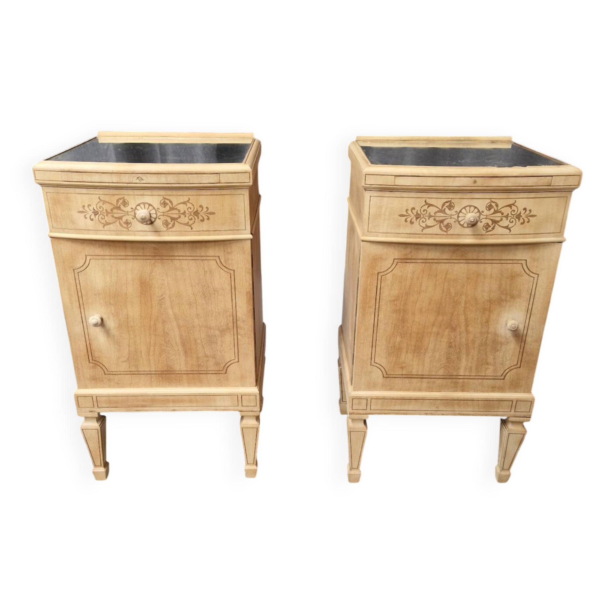 Wooden bedside tables