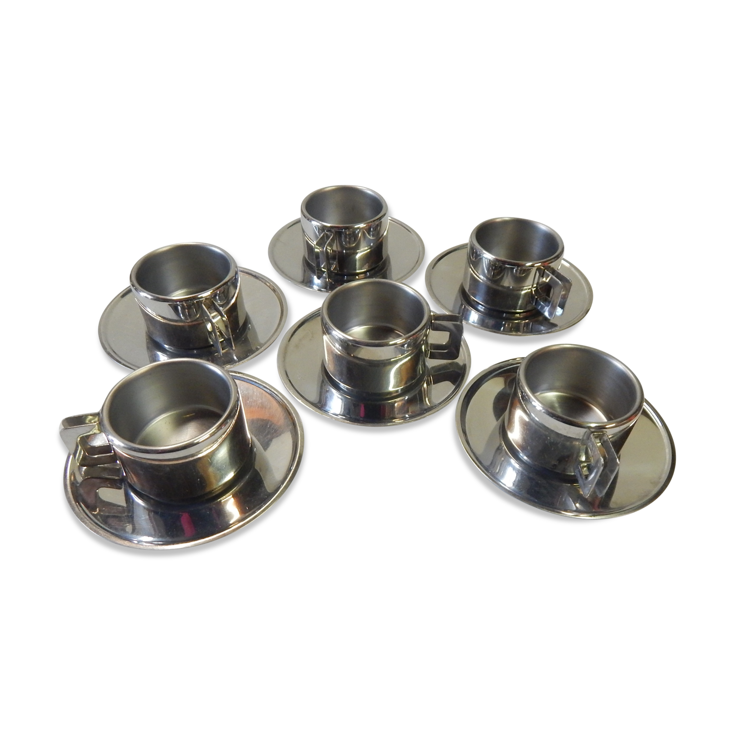 Vintage: 6 cups and saucers espresso Casalinghi Italy STO