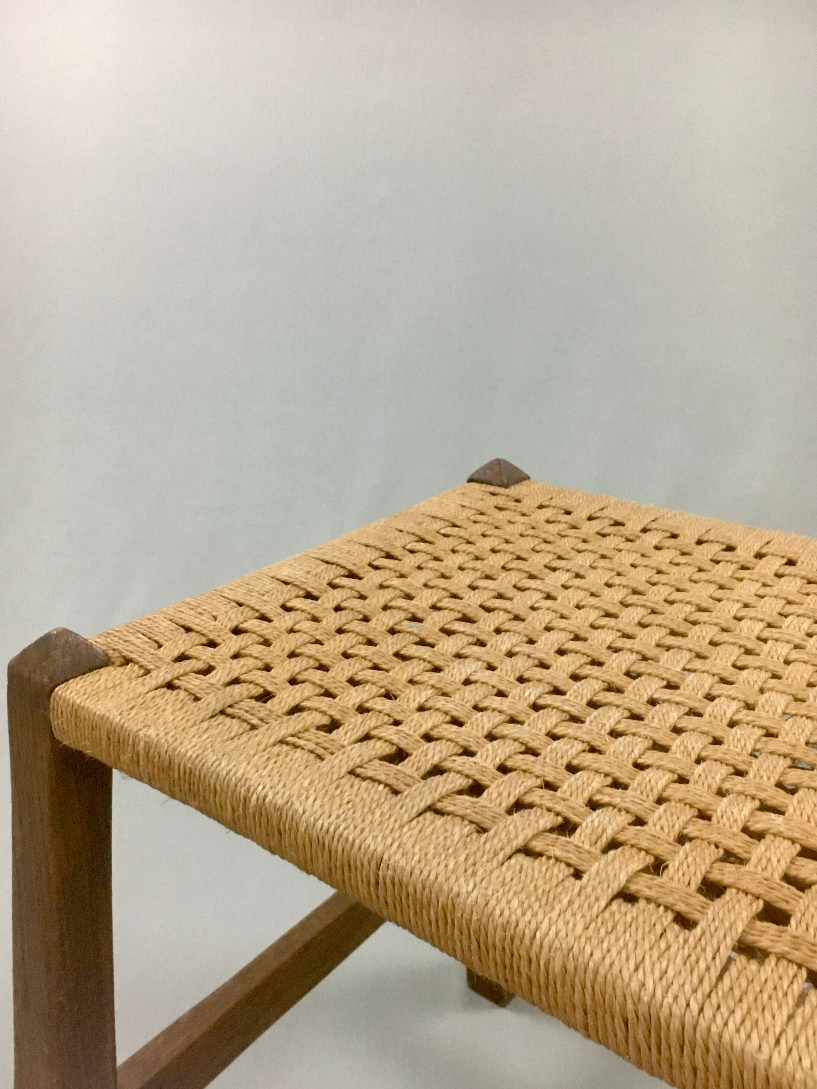 Tabouret Art & crafts chêne et corde