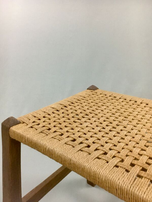 Tabouret Art & crafts chêne et corde