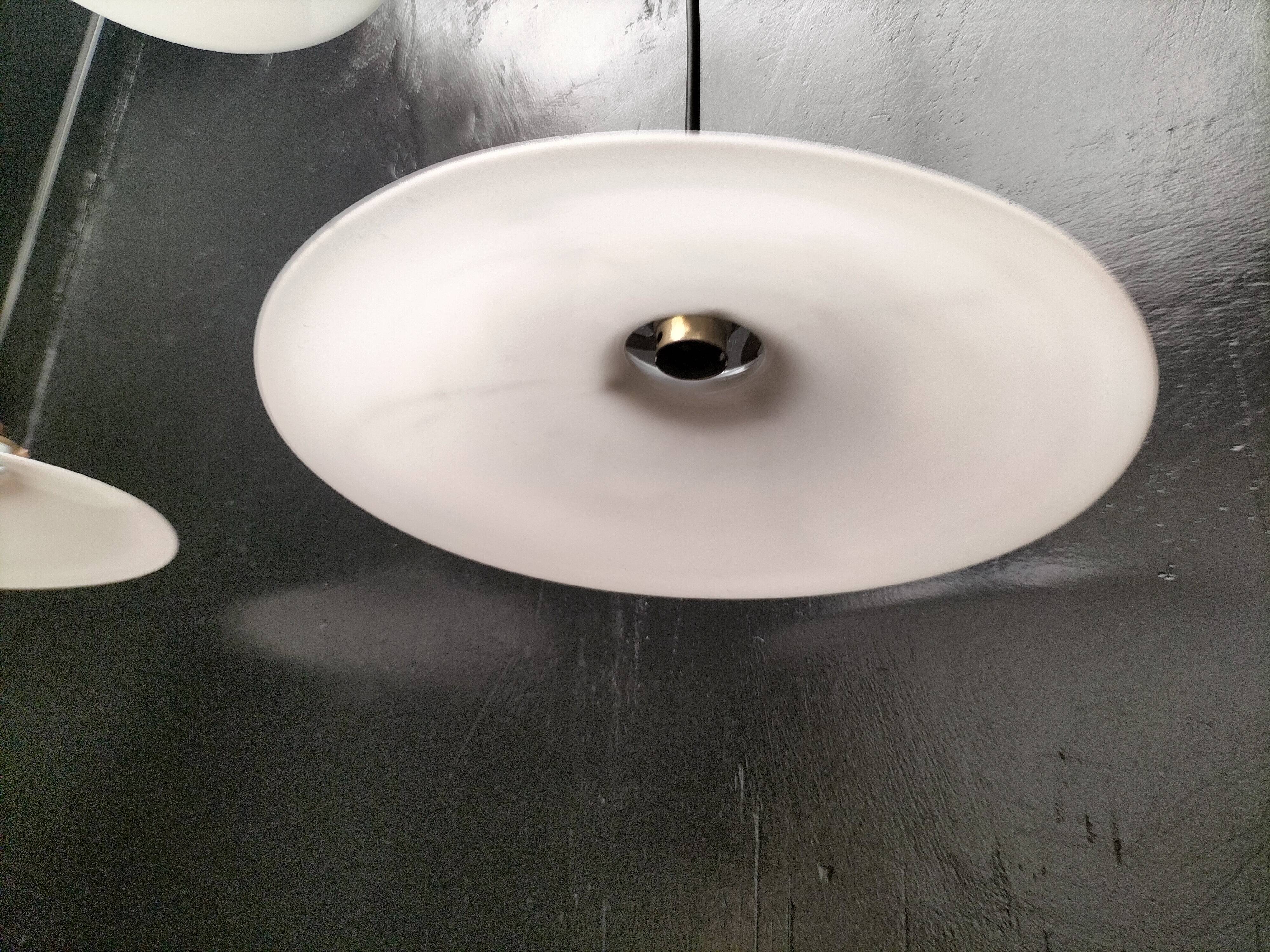 Opaline pendant lights