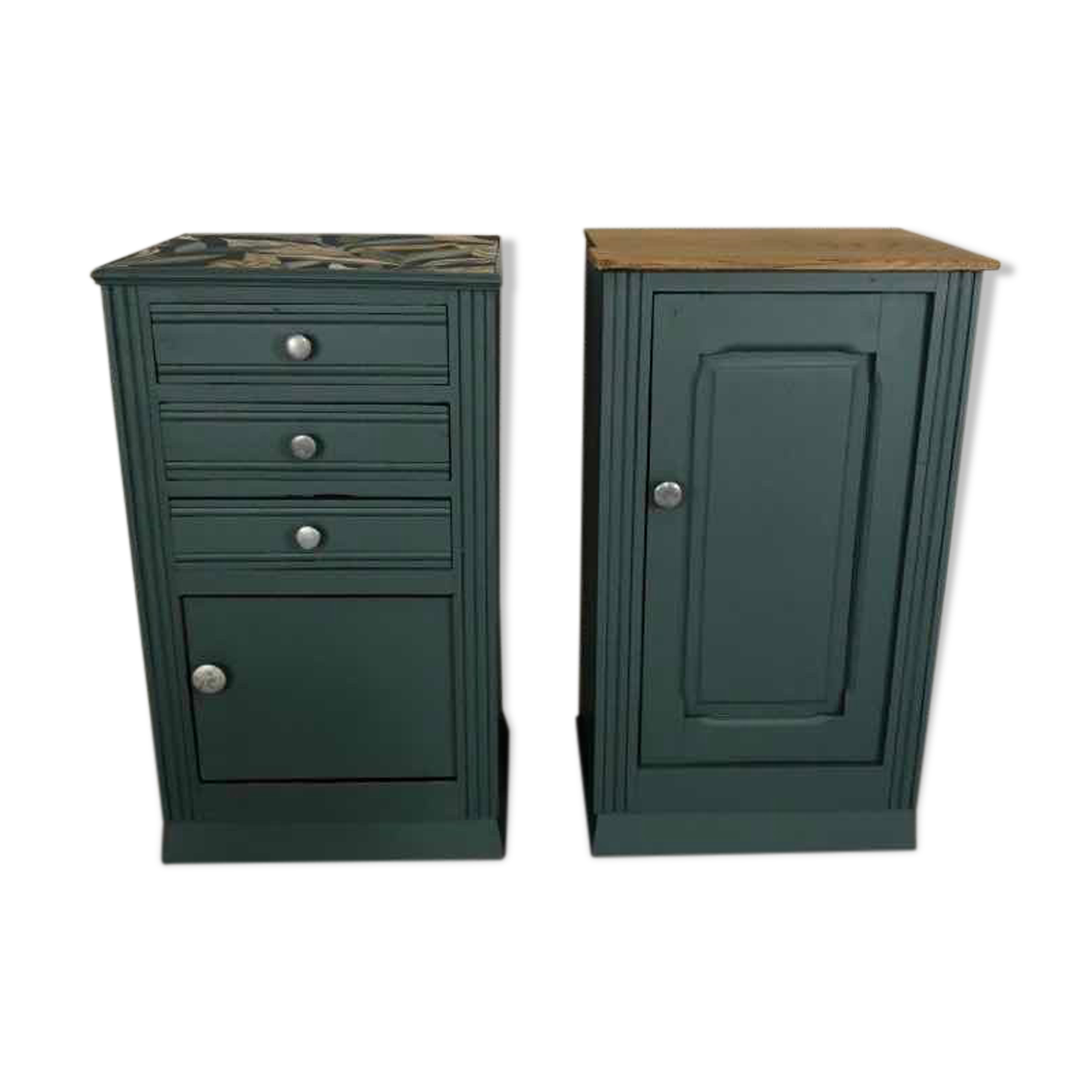 Pair of old bedside tables