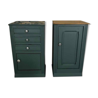 Pair of old bedside tables