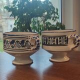 Pair of large 500 ml ceramic mugs from the Maghreb.