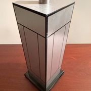 70s brushed aluminum lamp
