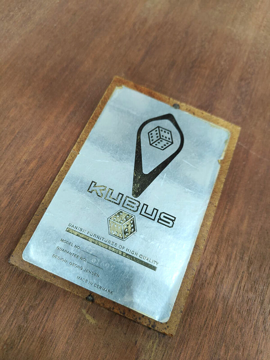 Vintage Scandinavian teak coffee table side table Holger Georg Jensen Kubus