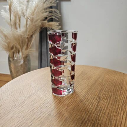 Vintage Windsor ruby vase in crystal - JG Durand for Luminarc