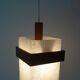 Scandinavian suspension in perspex and teak from the 60s/70s.