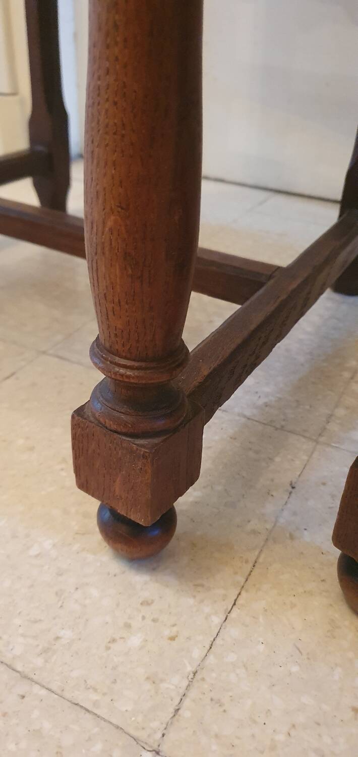 Lot de 2 chaises bois massif tête de lion