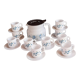 Coffee pot and forget-me-not cups