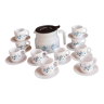 Coffee maker and forget-me-not cups