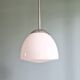 Art Deco pendant light in white opaline glass, 1920s-30s