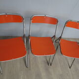 Set of 3 folding chairs "souvignet year 60
