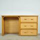 Vintage BAMBOO Writer’s Desk with Drawers, Italy 1980