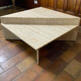 Travertine coffee table