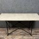 Superbe console époque Art Déco en fer et marbre de Carrare vers 1930