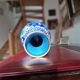 Grand vase en émail cloisonné 30,5 cm bleu intense
