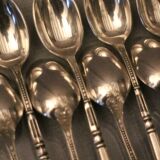 Suite of 12 small spoons with Russian silver metal ERCUIS Regency style