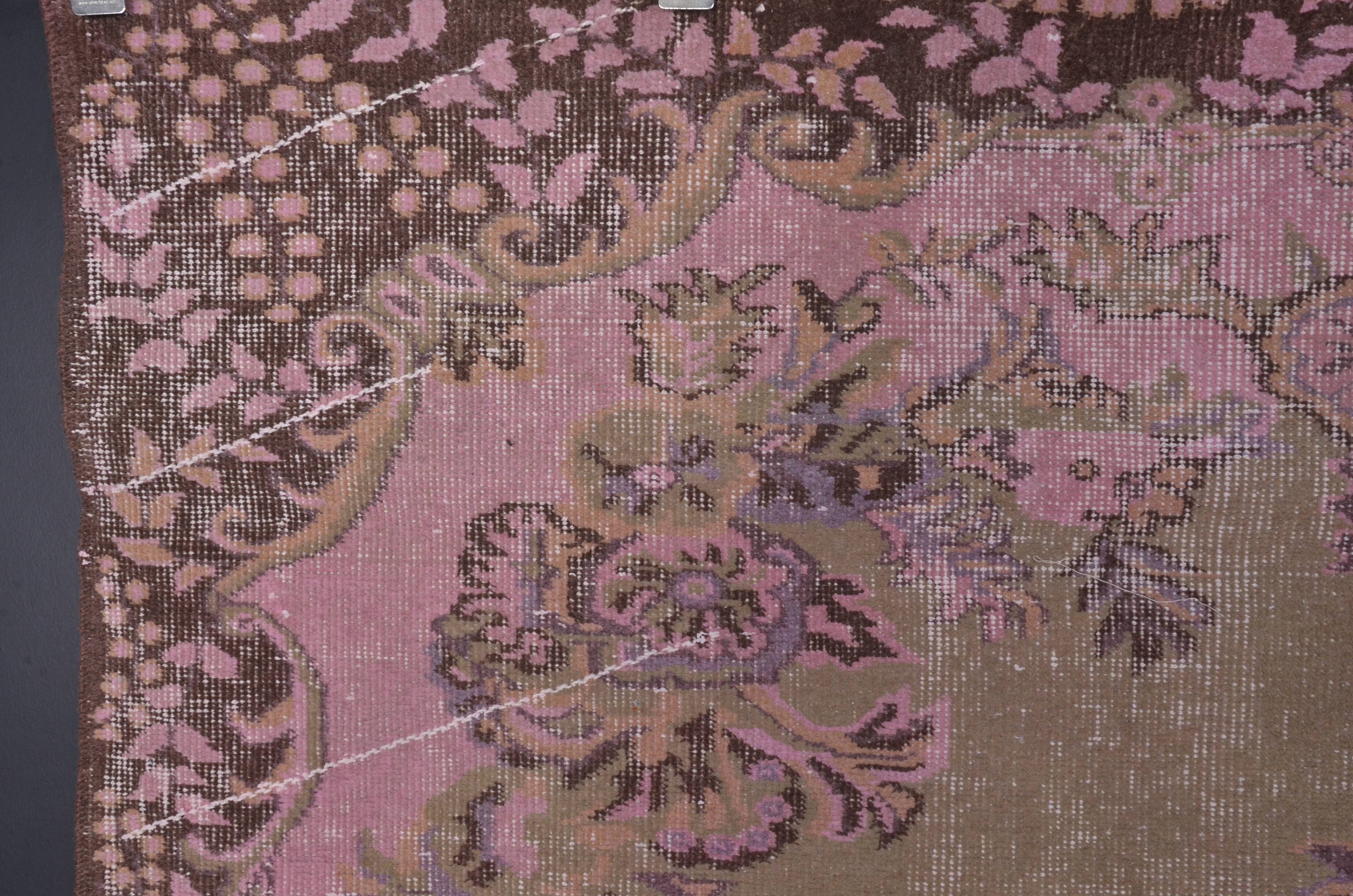 Pink Oushak Turkish Carpet sku 1915