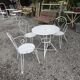 Salon de jardin en fer forgé , 1 table + 3 fauteuils