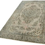 Handmade Contemporary Anatolian 1970s 173 cm x 291 cm Grey Carpet