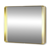 Rectangular mirror in gilded metal, circa 1970