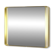 Miroir rectangulaire en métal doré, circa 1970