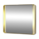 Miroir rectangulaire en métal doré, circa 1970