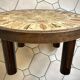 Round herbarium coffee table - Roger Capron