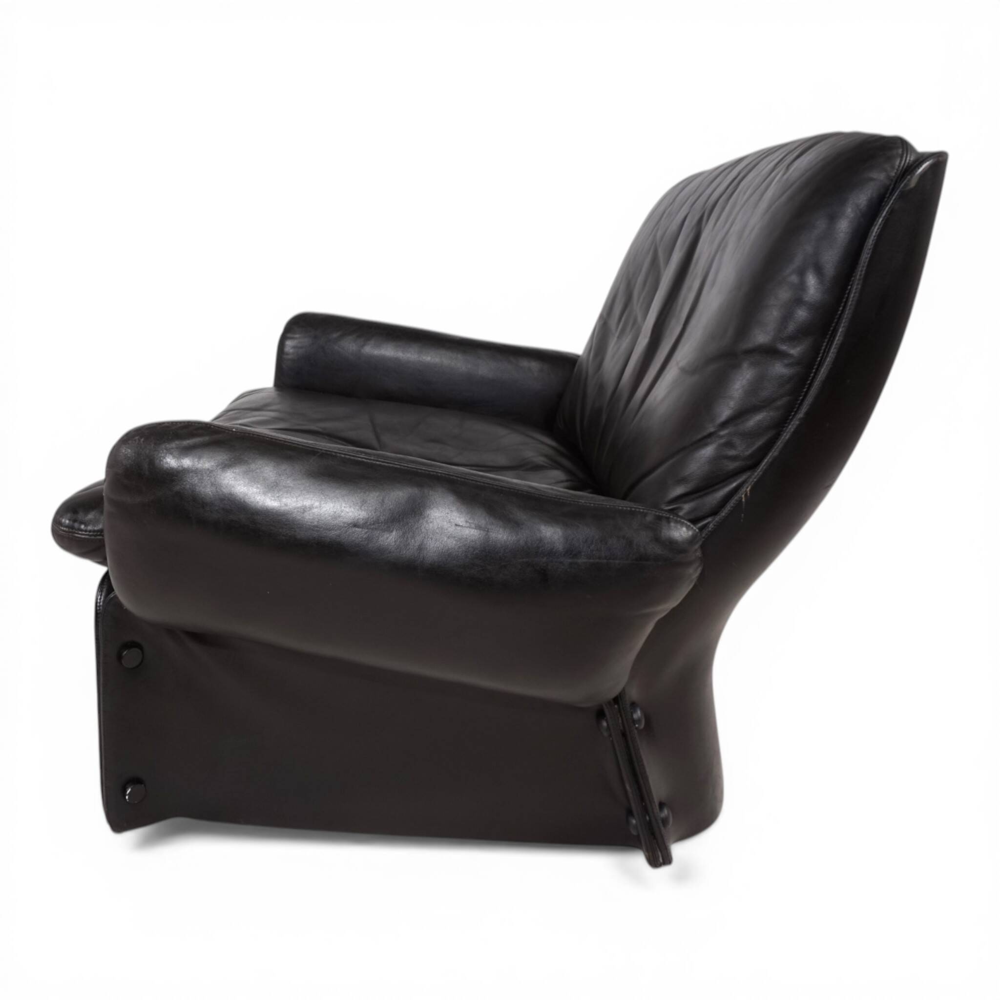 Carl Straub Leather Lounge Chair, 1970