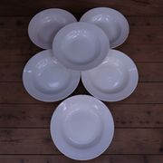 6 White Soup Plates, Digoin and St Amand Porcelain