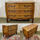Louis XV style chest of drawers from the 1950s in cherry wood and elm burl