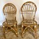 Pair of rattan chairs made in Landes