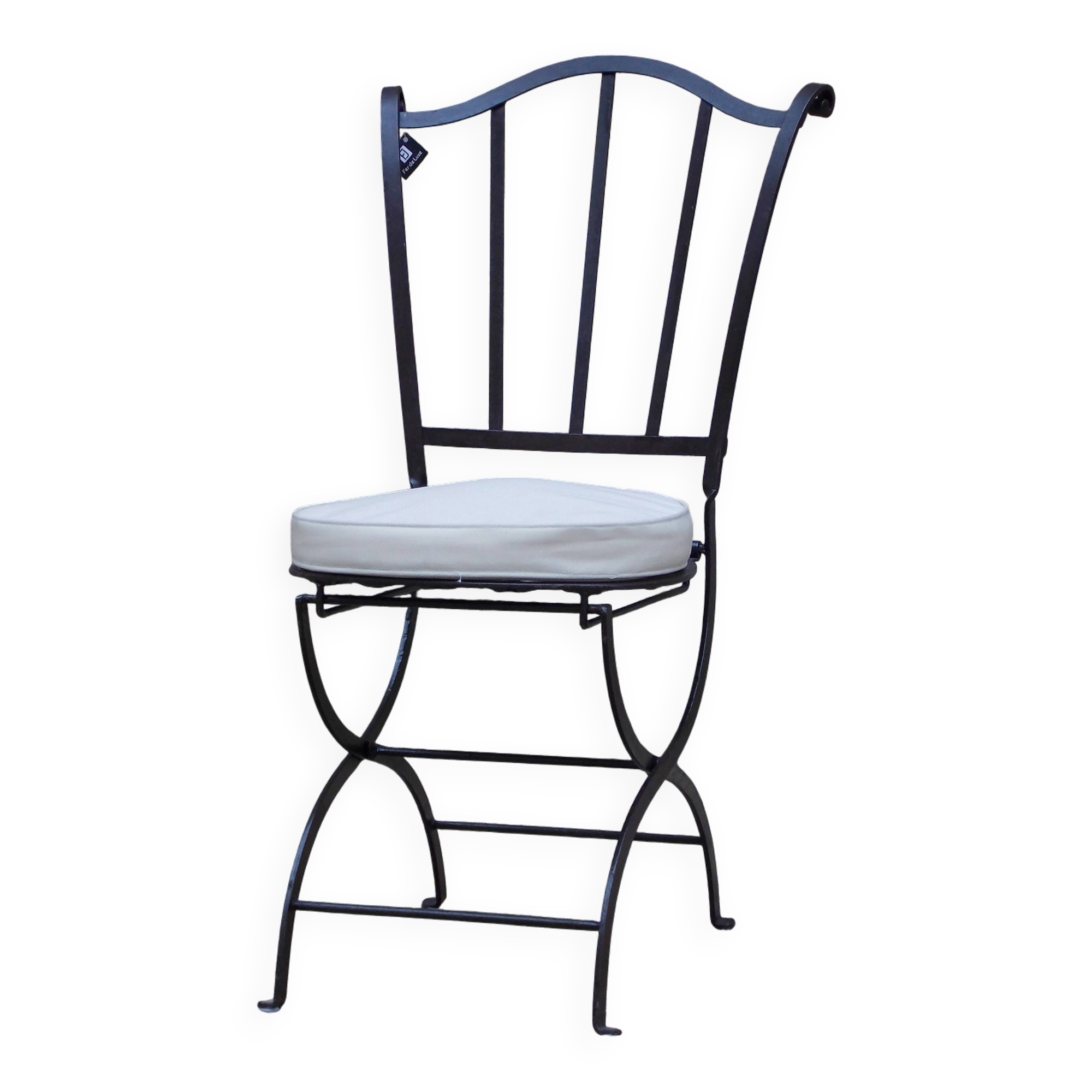 Périgordia© folding wrought iron chair