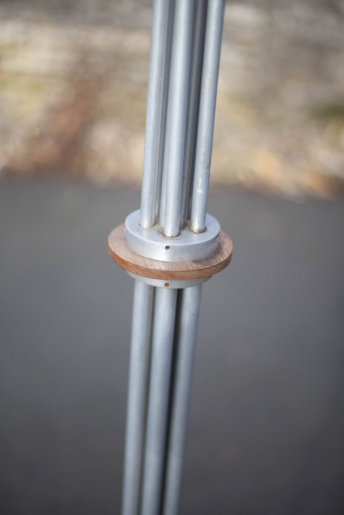 Art deco floor lamp, art deco floor lamp, wood and aluminum lamp, interior decoration