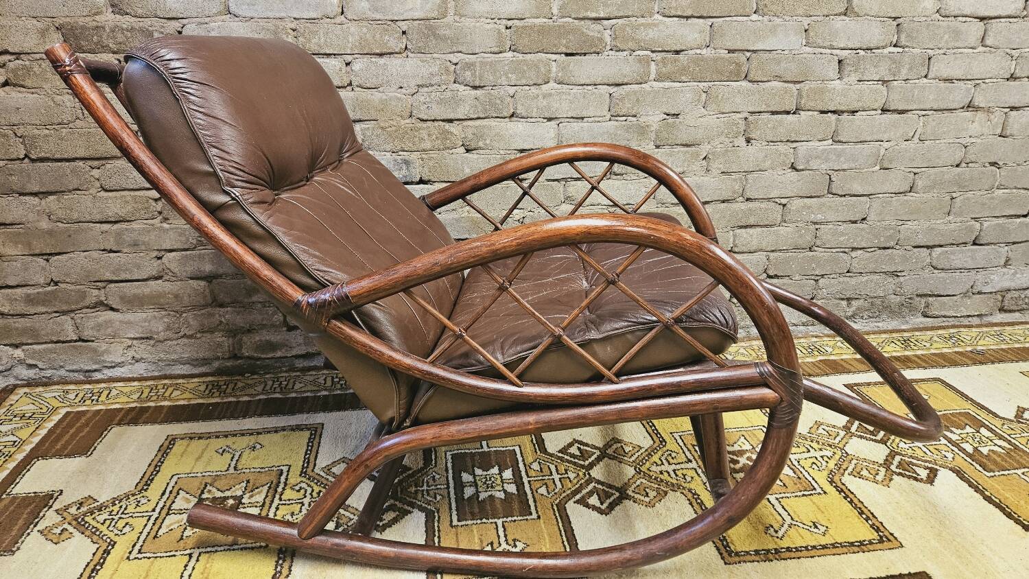 Bamboo rocking chair from the 1970s