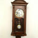 Mid Century Vintage Victorian Style Wall Clock Wood Case,Chime, in Working order