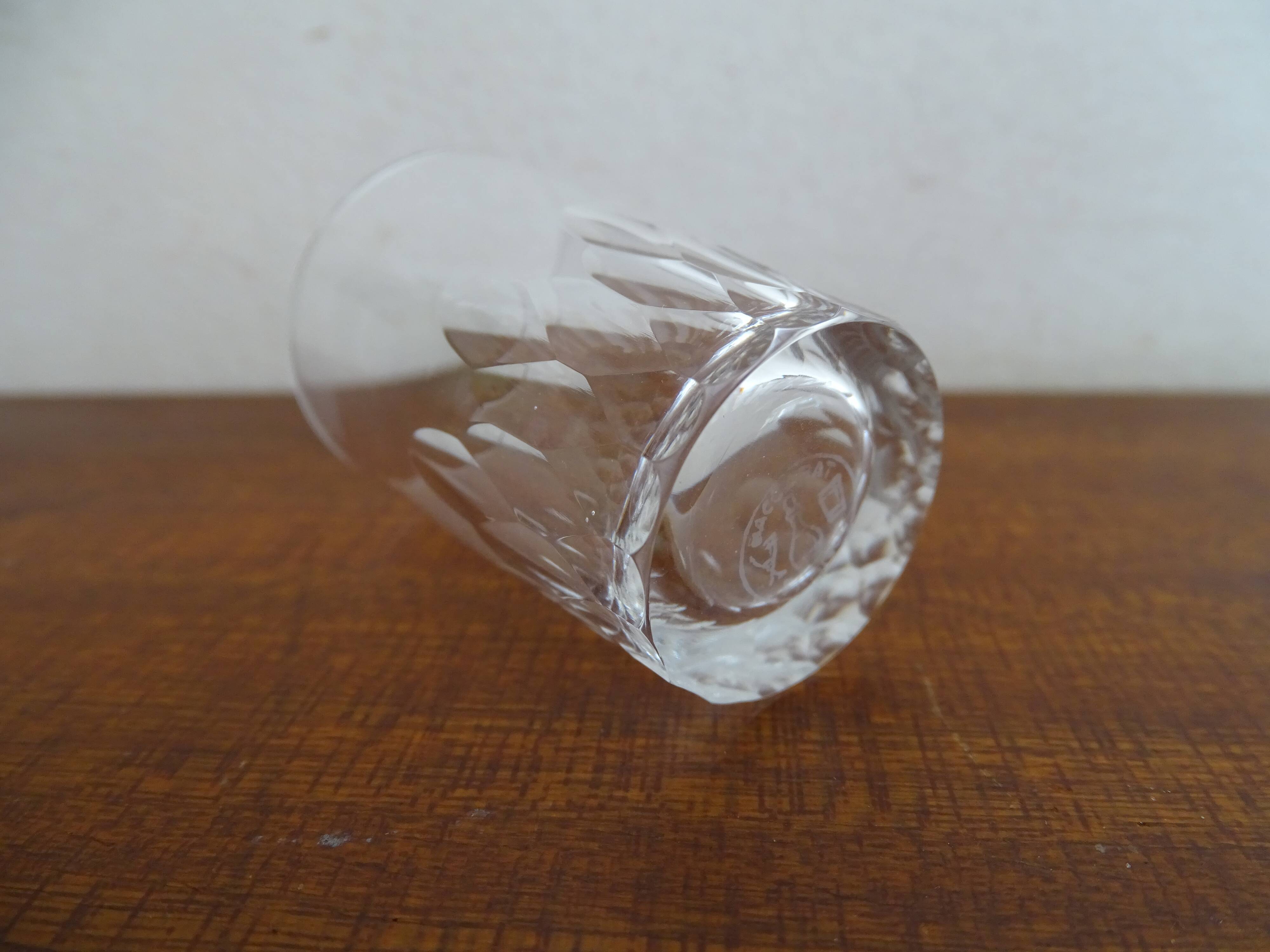 3 glass cut crystal Baccarat signed different