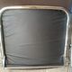 Set of two folding chairs in brown and metal fabric - vintage