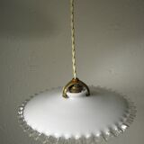 Suspension and rose in opaline and porcelain