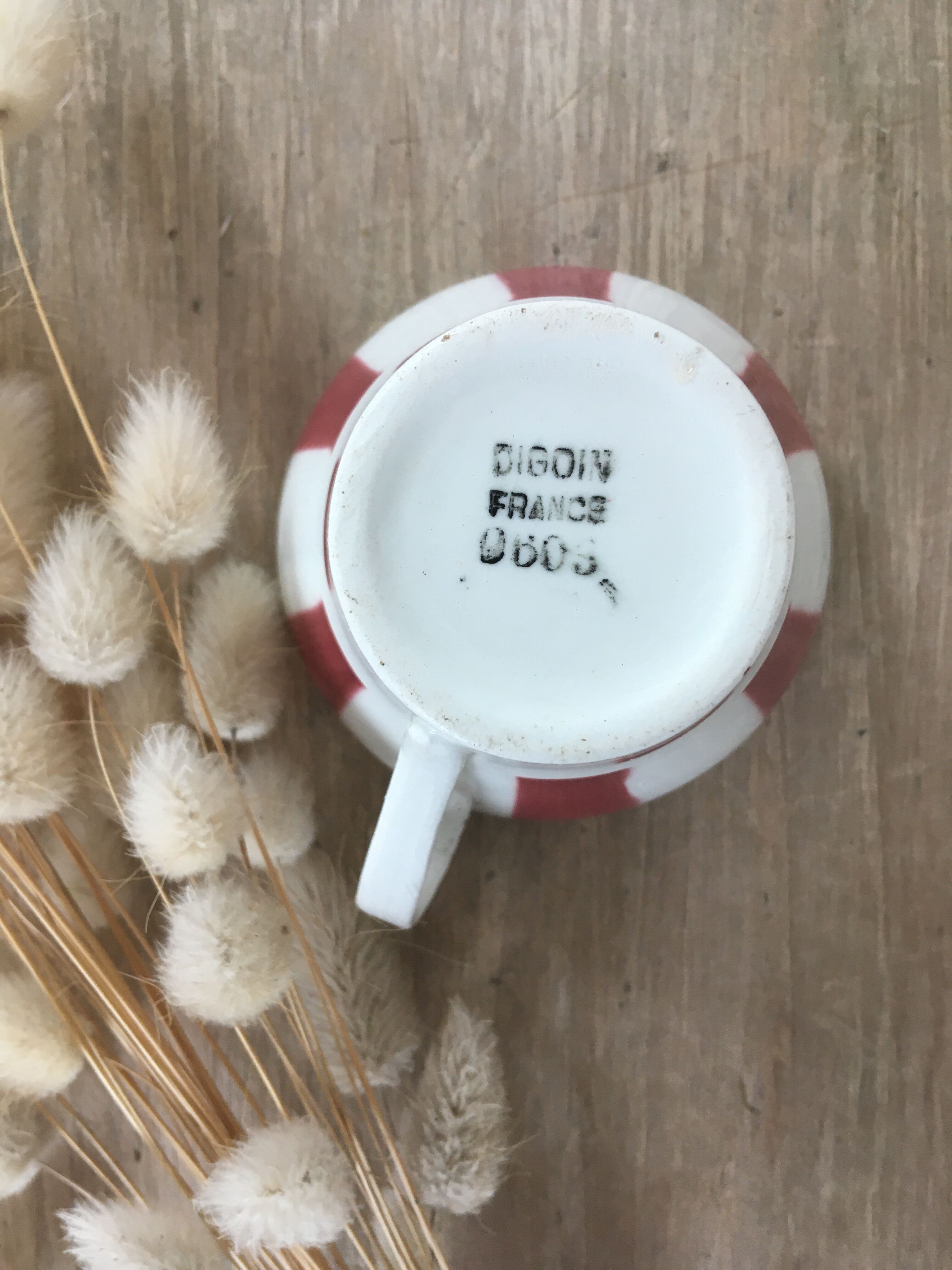 Digoin striped coffee cups