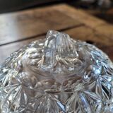 Diamond Pressed Glass Sugar Bowl – Circa 1950