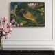 Oil painting still life of a goldfinch.