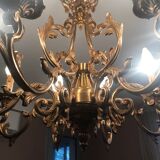 8-branch bronze chandelier