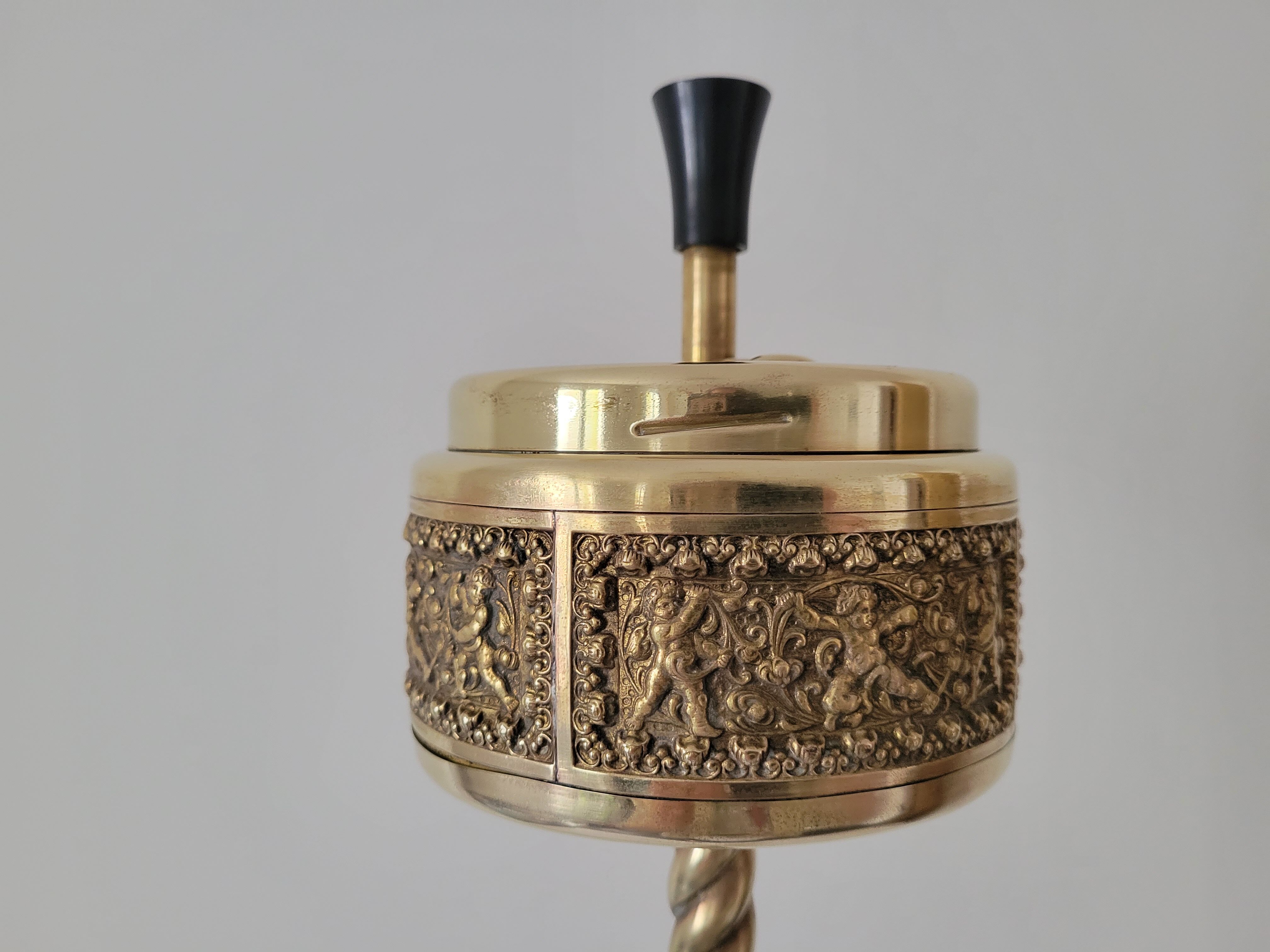 Brass standing ashtray