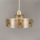 Danish hanging lamp made of glass, metal and with amber colored prisms
